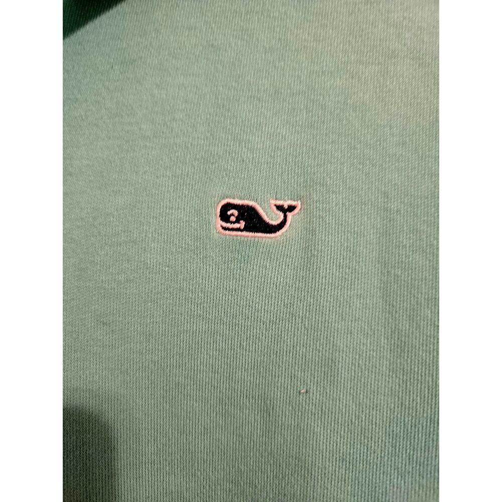 Vineyard Vines Seafoam Green Knit Sweater Blue Trim Men’s Size Large Cotton - Picture 5 of 6